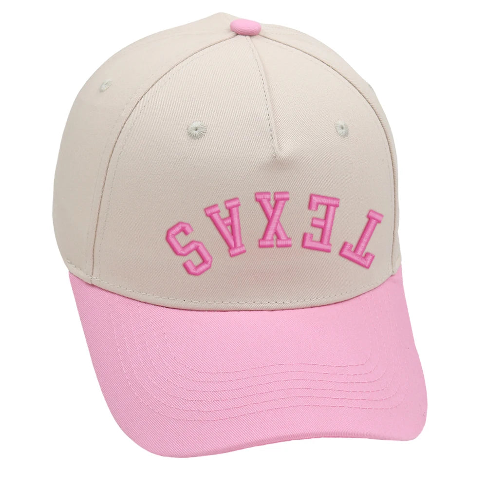 Texas Trucker Hat Upside Down 3D Embroidery Two Tone Baseball Cap