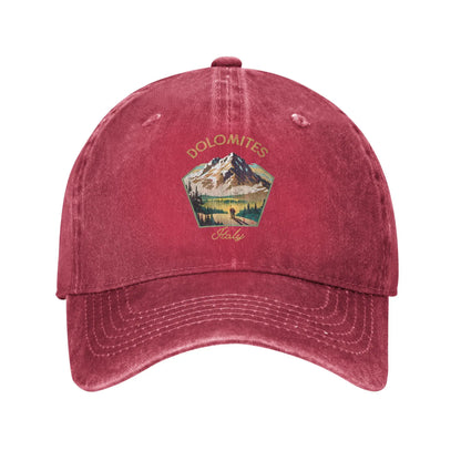 Dolomites Italy Mountains Baseball Cap Retro