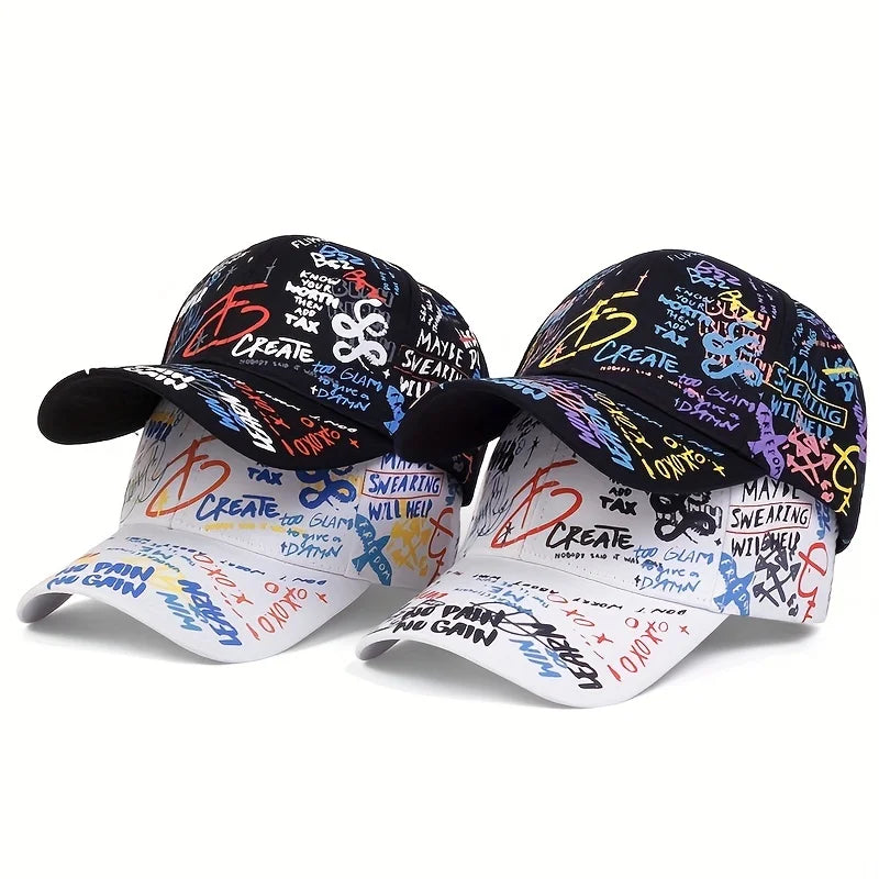 Fashion Graffiti Printing Baseball Cap Outdoor Cotton Casquatte Hat Men Women