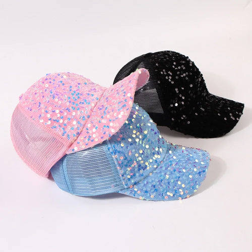 Sequin Baseball Cap Women