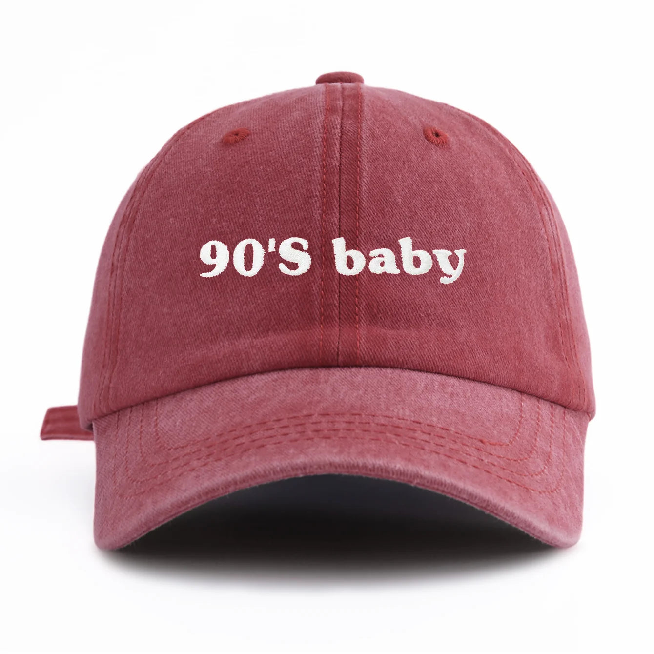 90's Baby Embroidery Washed Baseball Cap