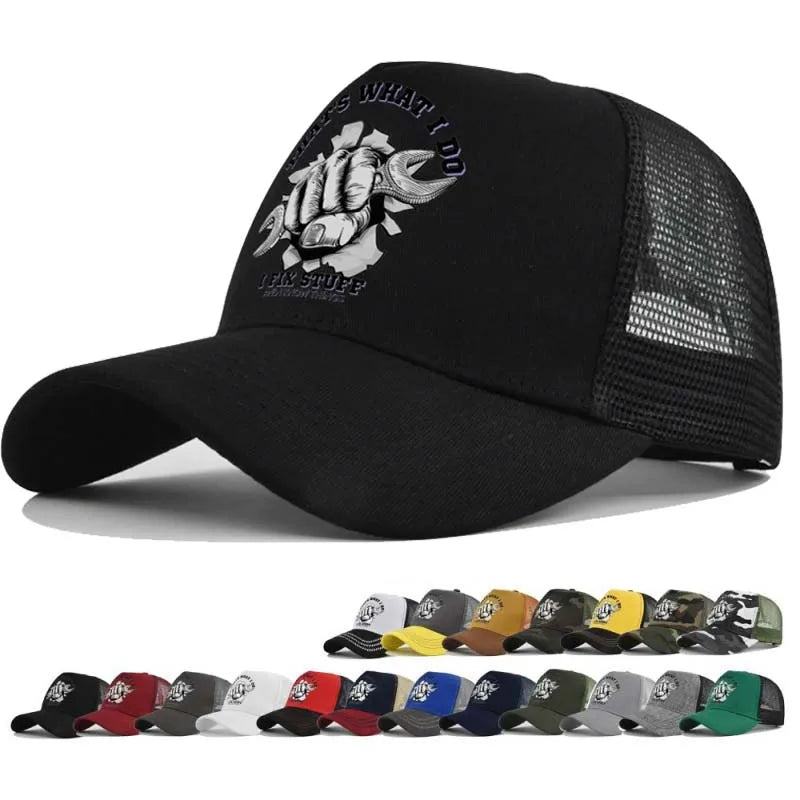 Spring Summer Printed Mesh Breathable Baseball Cap