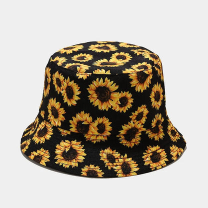 Fashion Plant Printing Pattern Fisherman Hat Spring and Summer