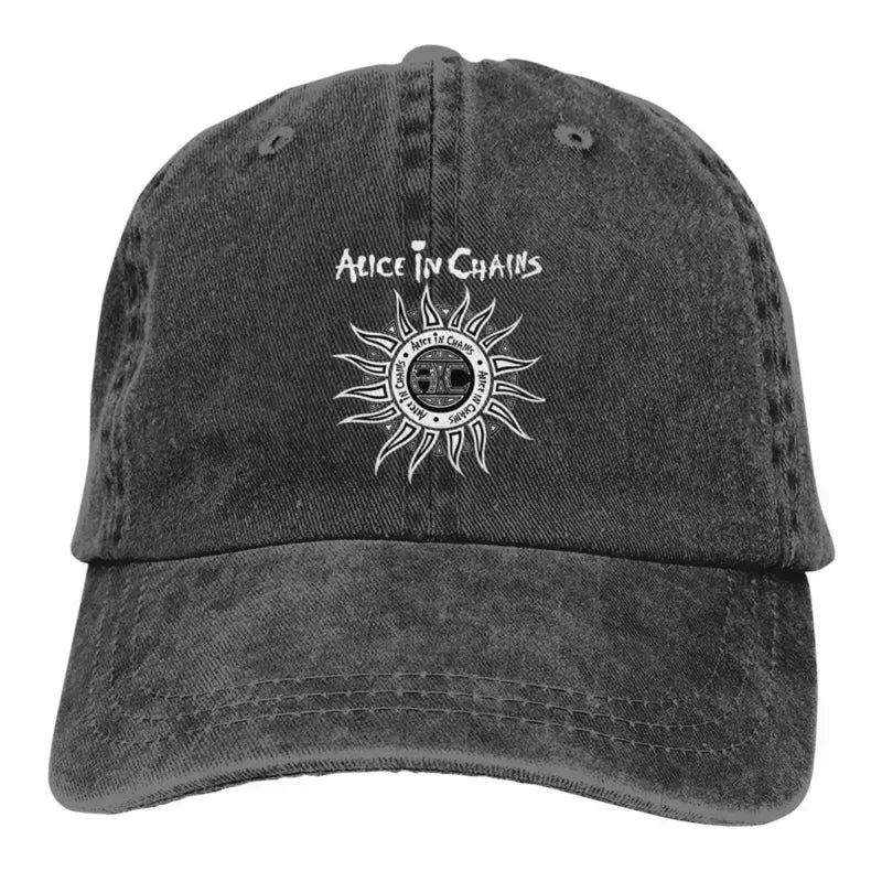Baseball Caps Alice In Chains Band Accessories Unisex Vintage Distressed