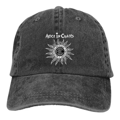 Baseball Caps Alice In Chains Band Accessories Unisex Vintage Distressed