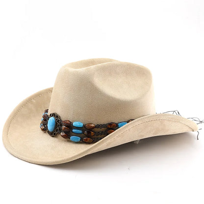 Suede Horse Riding Western Cowboy Hat For Men And Women Outdoor