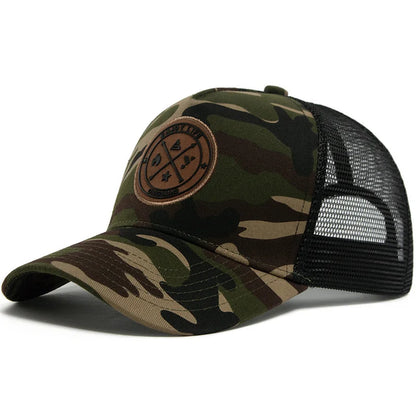 Summer Mesh Baseball Cap Women Men Enjoy Life Letter Patch Snapback Hat
