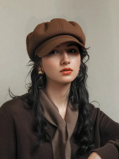 Hat Women's Big Head Circumference Shell Art Casual Versatile Painter Hat