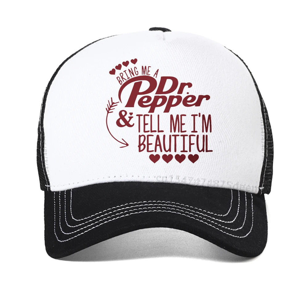 Dr Pepper Slogan Casual Baseball Cap Women's