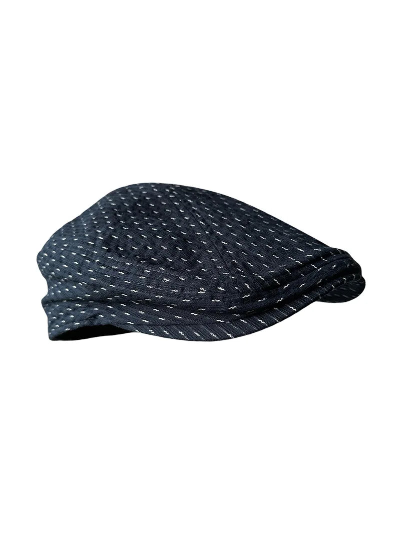 Solid Color Linen Flat Cap Breathable Summer Sun Hat