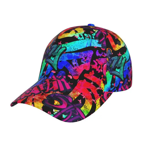 Custom Graffiti Art Print Baseball Cap Unisex Hip Hop Baseball Cap for Men Women