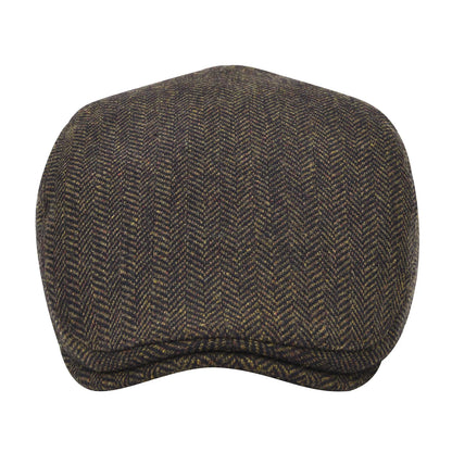 Men's Flat Cap Wool Tweed Driving Irish Gatsby Cabbie Golf Vintage Newsboy Hat