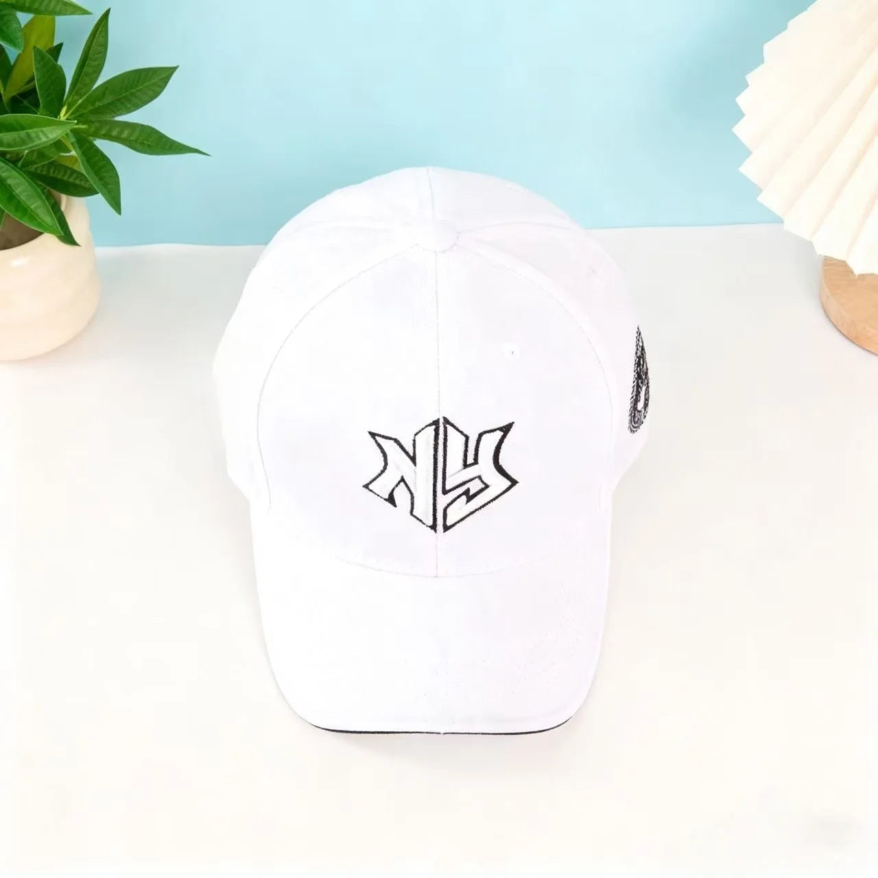 Classic New York Baseball Cap White Unisex Dad Cap