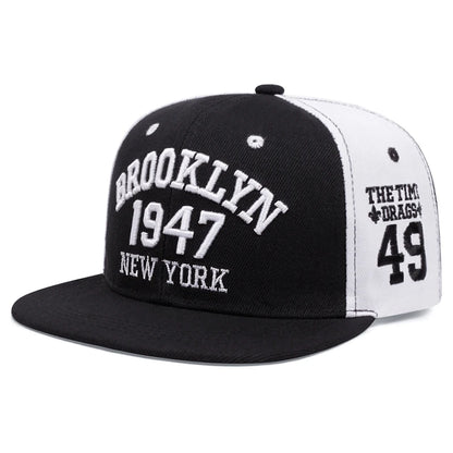 1947 Brooklyn Embroidery Snapback Hat High Quality  Snapback Cap Men's