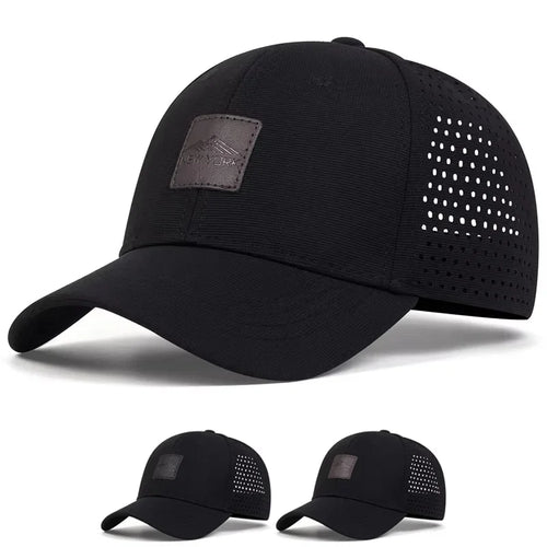 Unisex New York Label Laser Hollowed Out Baseball Net Caps