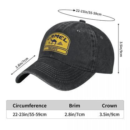 Camel Trophy Baseball Caps Snapback Denim Fabric Hats Outdoor Adjustable