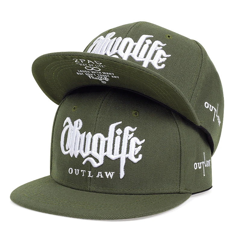 Fashion Fastball Cap Thuglife Embroidery Hiphop Baseball Cap