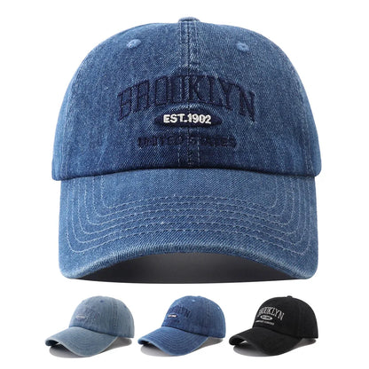 Fashion Brooklyn Embroidery Denim Snapback Baseball Caps