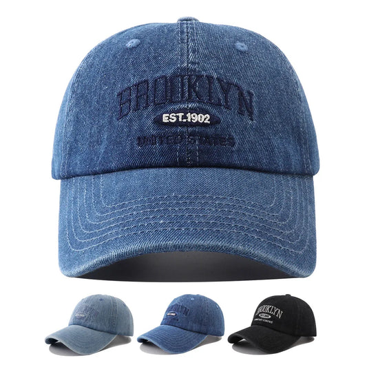 Fashion Brooklyn Embroidery Denim Snapback Baseball Caps