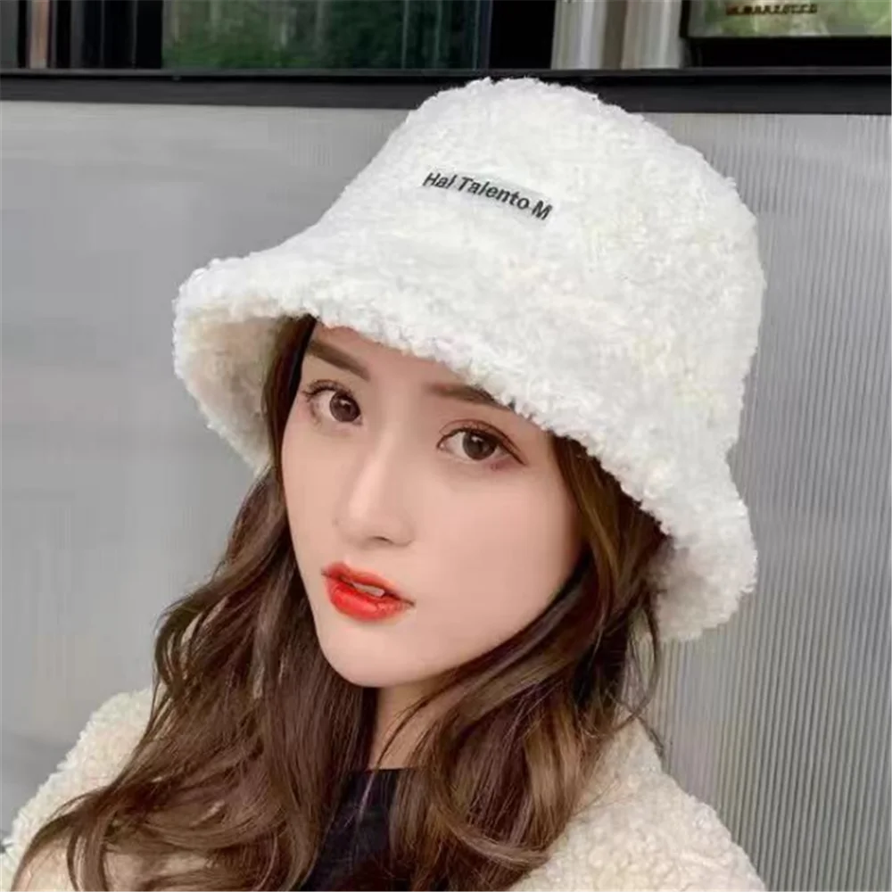 Winter Warm Fleece Bucket Hat for Men Women