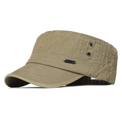 Four Seasons Washed Cotton Flat Caps Men Women