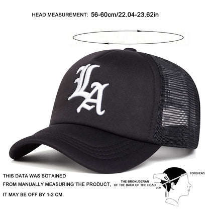 Unisex Letter Embroidery Baseball Net Caps Spring and Summer Outdoor