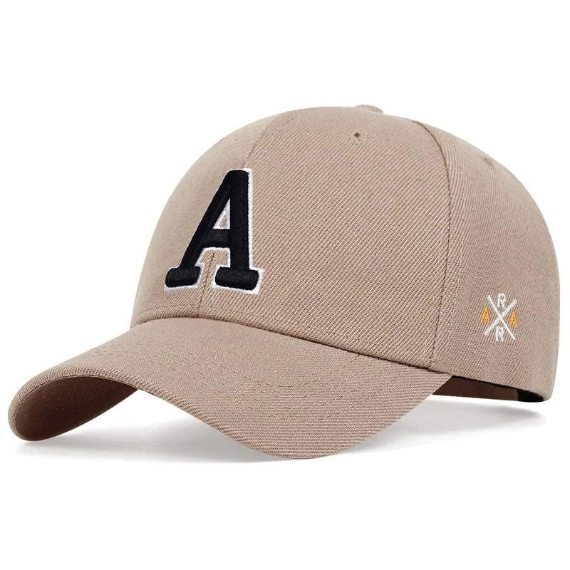 Summer Fashion Men Baseball Cap Letter A Embroidery  Hat Cotton