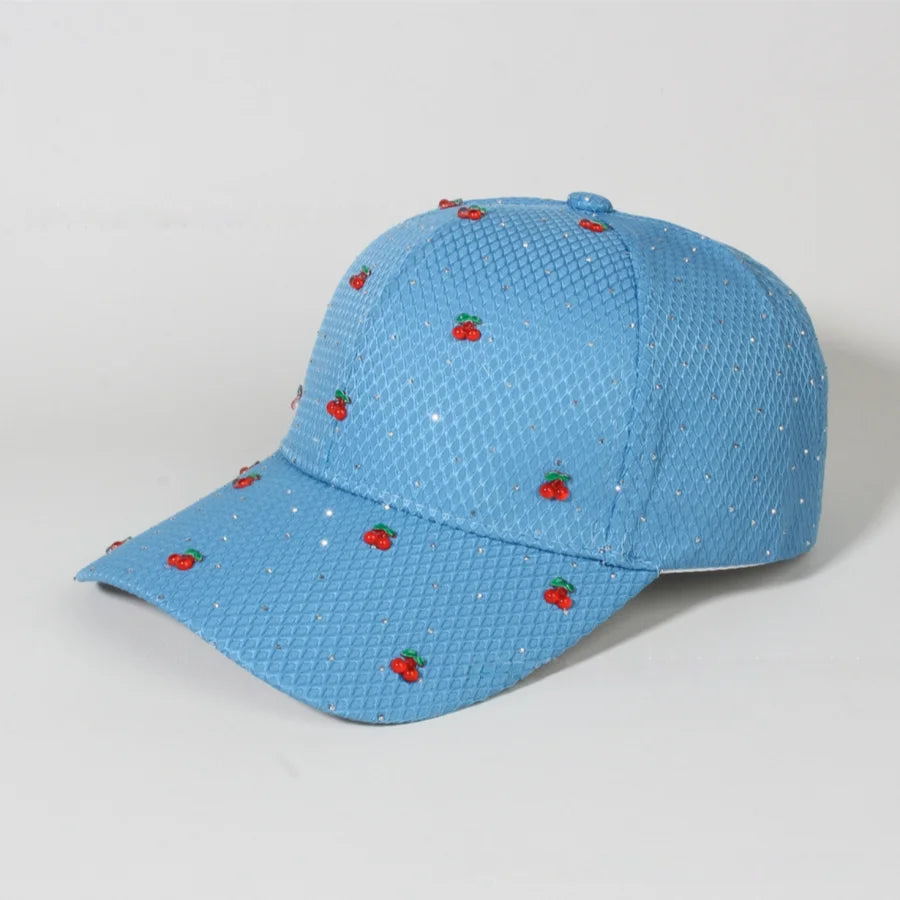 Mesh-Like Rhinestone Baseball Cap
