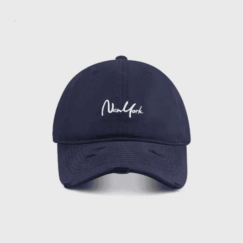 Adjustable New York Baseball Cap Cotton Deep Crown Dad Hat