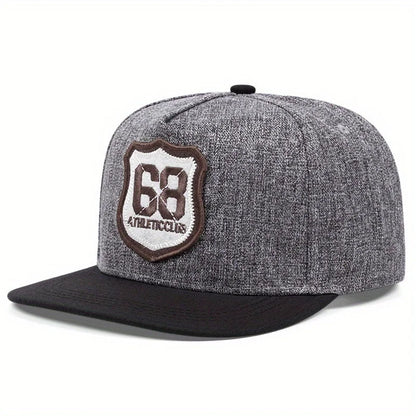 Men's and Women's Flat Brim Hats Street Embroidery Figure 68 Hip Hop Hat
