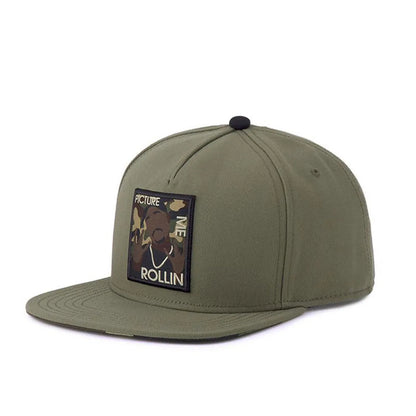 Fashion Hip Hop Hat Iron Tag Leather Checkered Pattern Adjustable Outdoor Adult Casual Sports Hat Baseball Cap