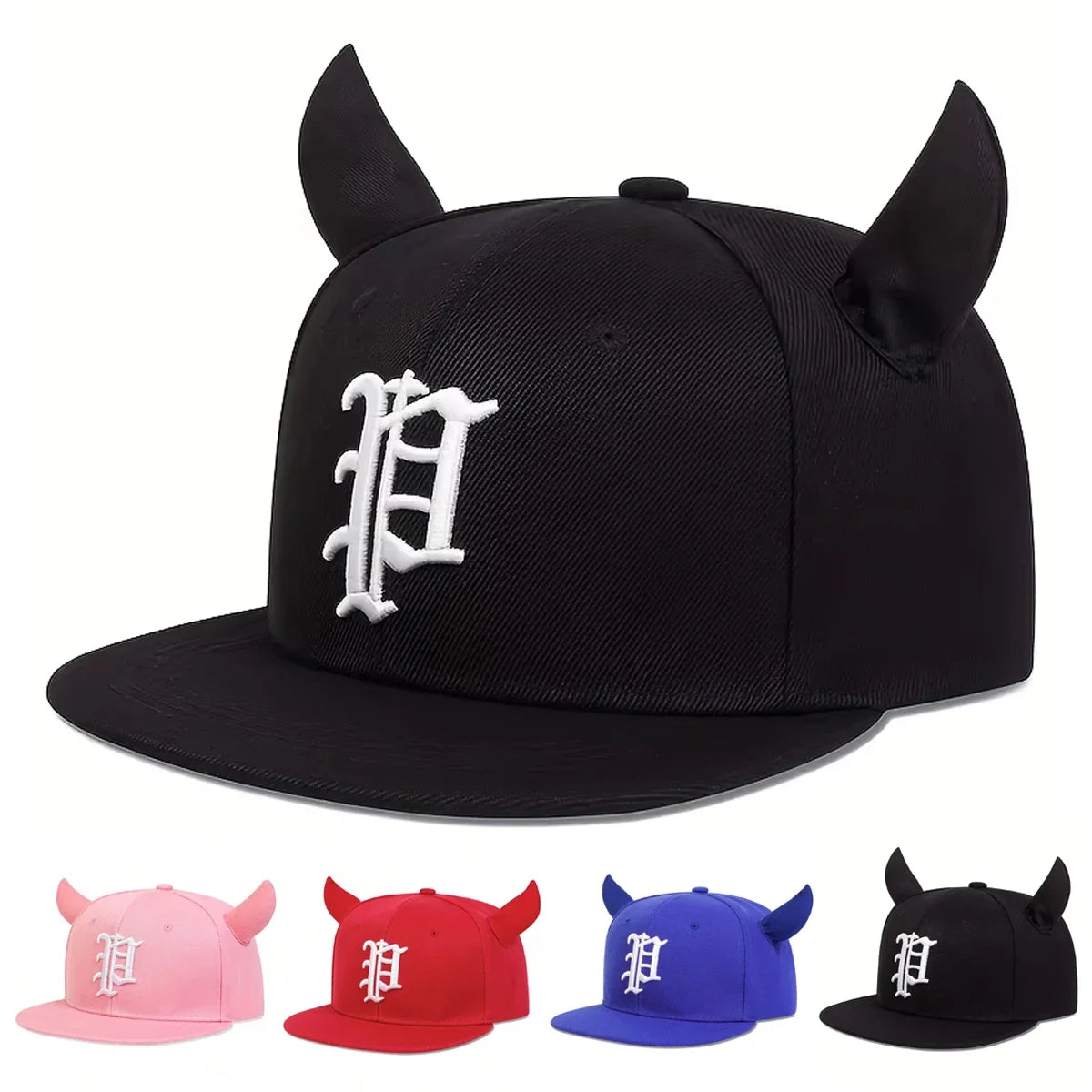 Fashion Hip Hop Baseball Cap P Letter Embroidery Hip Hop Cap