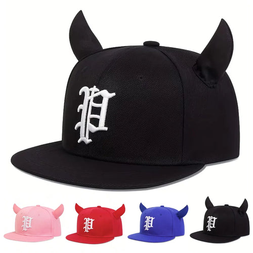 Fashion Hip Hop Baseball Cap P Letter Embroidery Hip Hop Cap
