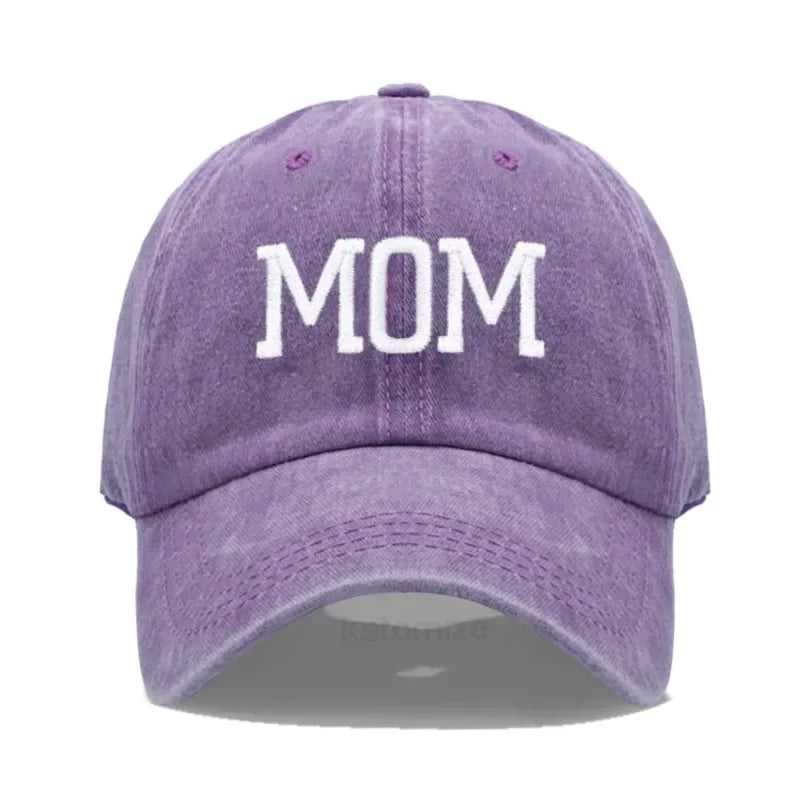 DAD MOM Embroidery Pure Cotton Baseball Cap Fashion Sport Golf Caps Sun Hat