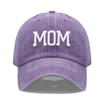DAD MOM Embroidery Pure Cotton Baseball Cap Fashion Sport Golf Caps Sun Hat