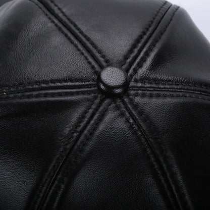 New 2026 Street Hip Hop Hat Leather Hat Fashion Adult Leather Hat