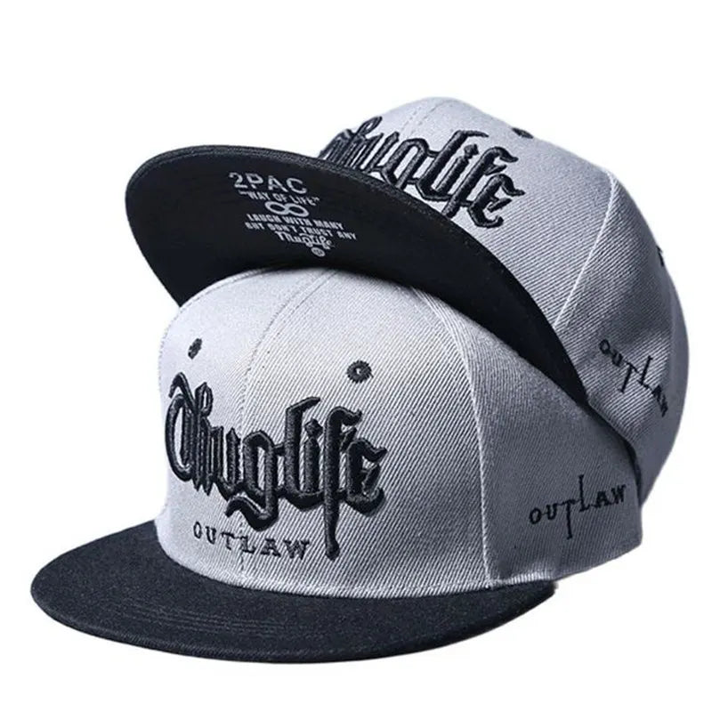 Fashion Fastball Cap Thuglife Embroidery Hiphop Baseball Cap