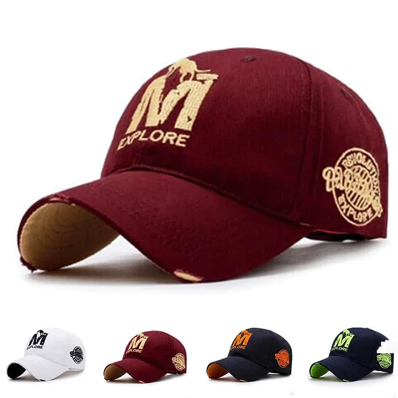 Unisex EXPLORE M Wolf Printed Baseball Caps Spring Autumn Outdoor Adjustable Casual Hats Sunscreen Hat Sports Cap