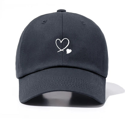 Hearts Print Baseball Cap For Men & Women