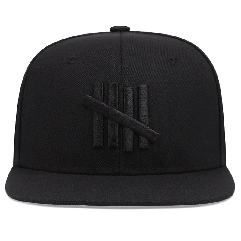 New Five Bar Embroidered Simple Classic Flat Edge Hat Street Hip Hop Hat Outdoor Sunshade Hat Baseball Hat