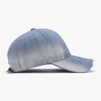 Washed Soft-Top Distressed Baseball Cap