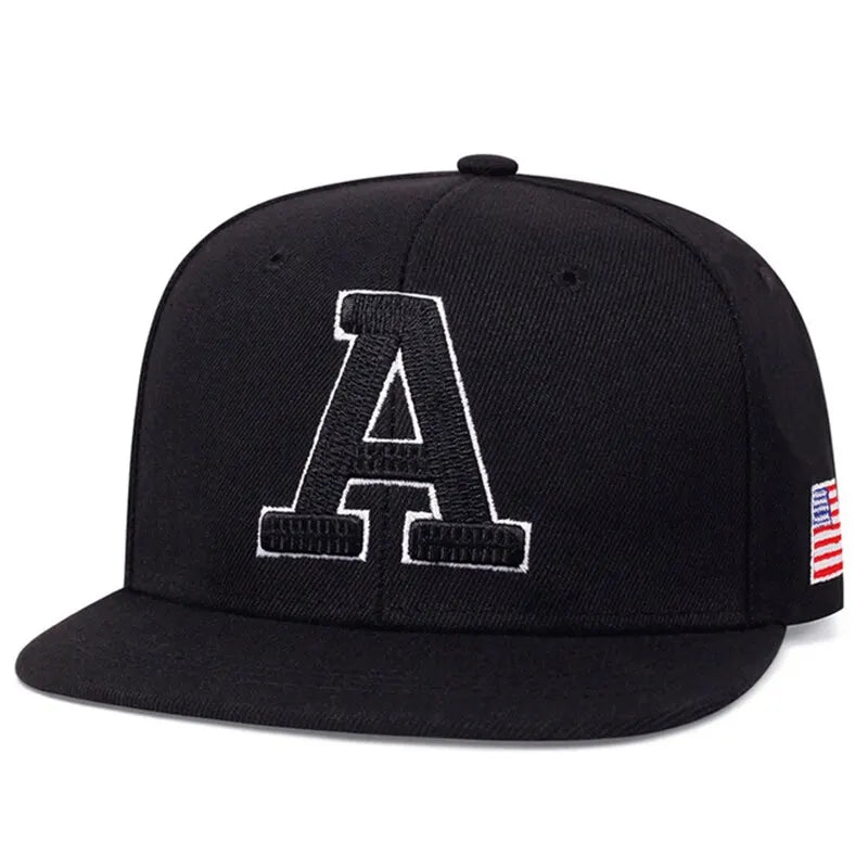 Unisex Simple Letter A Embroidery Hip Hop Hats Outdoor Adjustable Casual Baseball Caps Sunscreen Hat