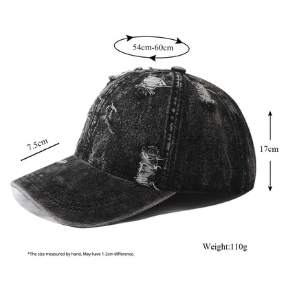 New Designer Washed Distressed Cowboy Baseball Cap