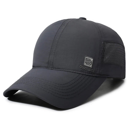 Men Quick Dry Baseball Cap Breathable Mesh Sun Hat Lightweight Adjustable