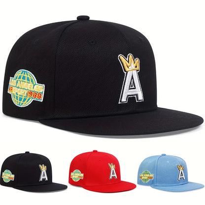 Unisex A letter crown Embroidery Hip-hop Hats Spring Autumn