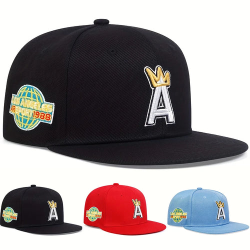 Unisex A letter crown Embroidery Hip-hop Hats Spring Autumn