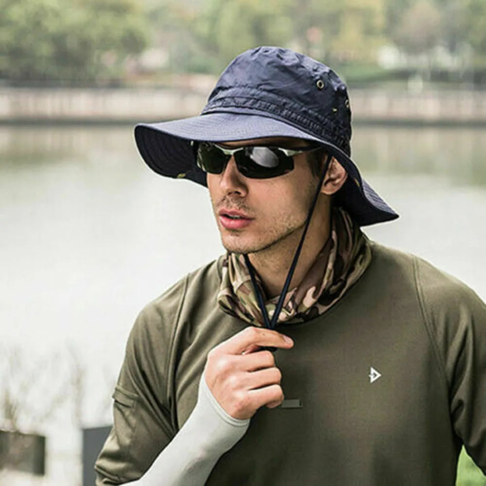 Camouflage Tactical Cap Outdoor Casual Men's Panama Bucket Hat