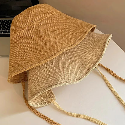 Linen Straw Regency Bonnets Hats For Women