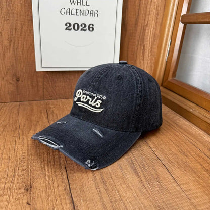 Vintage Washed Cotton Baseball Cap Women