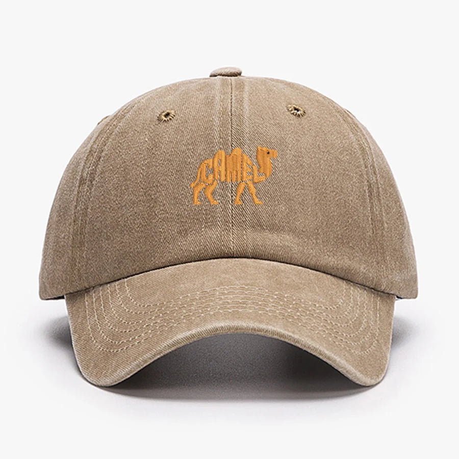 Camel Embroidered Exquisite Animal Vintage Cotton Baseball Caps Men Women